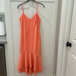 Bardot midi dress in the color melon. NWT super cute. Size 6/S